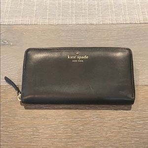 MOVING SALE!Kate Spade Smooth Black Leather Wallet